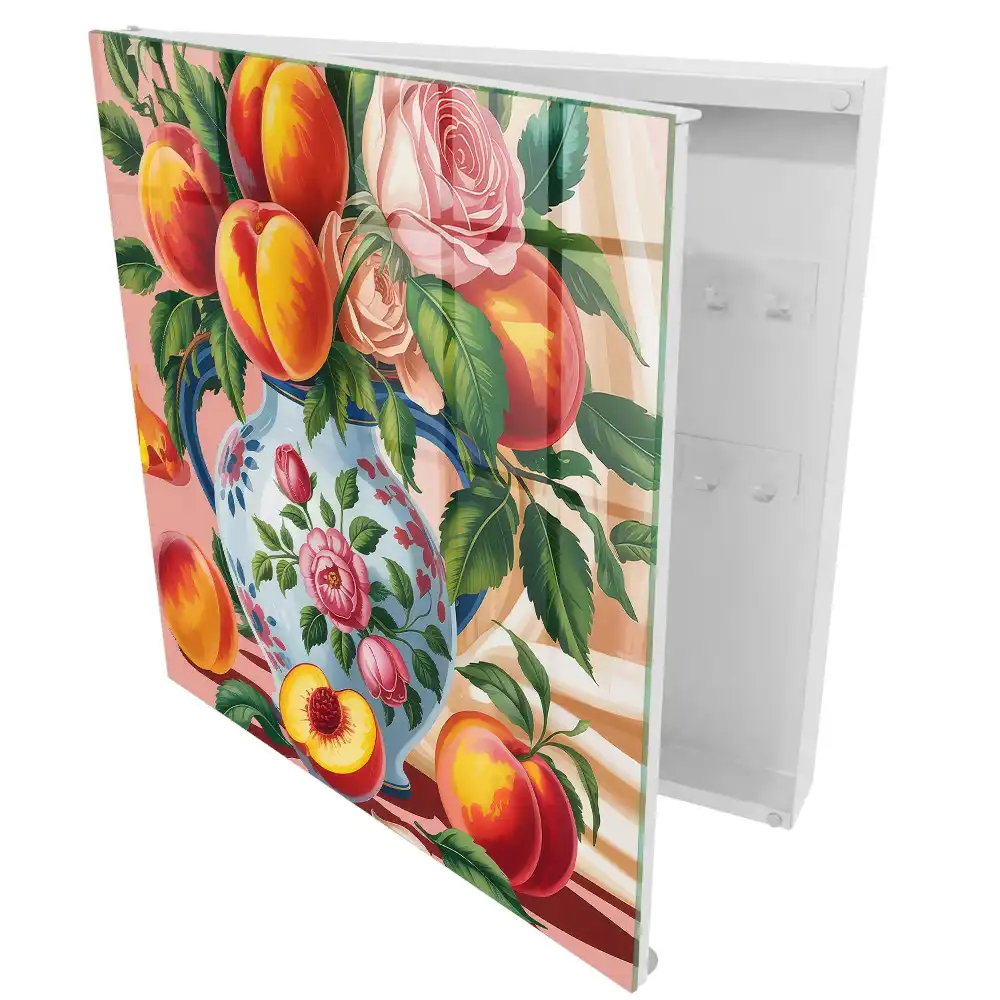 Dulapior pentru chei cu design floral și fructat