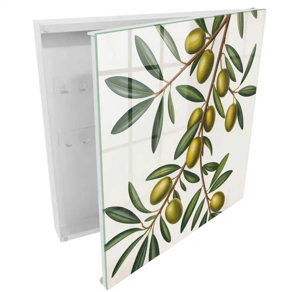 Dulapior pentru chei cu design ramura de copac cu prune