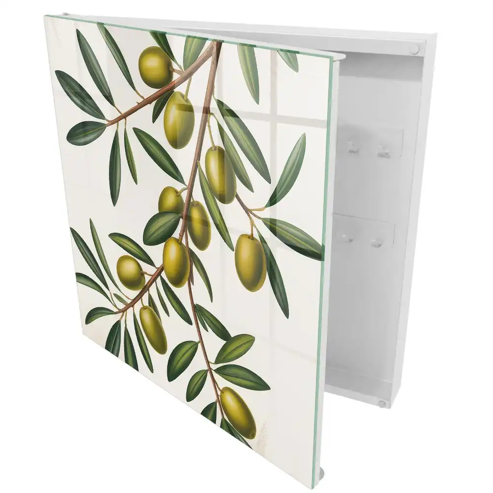 Dulapior pentru chei cu design ramura de copac cu prune
