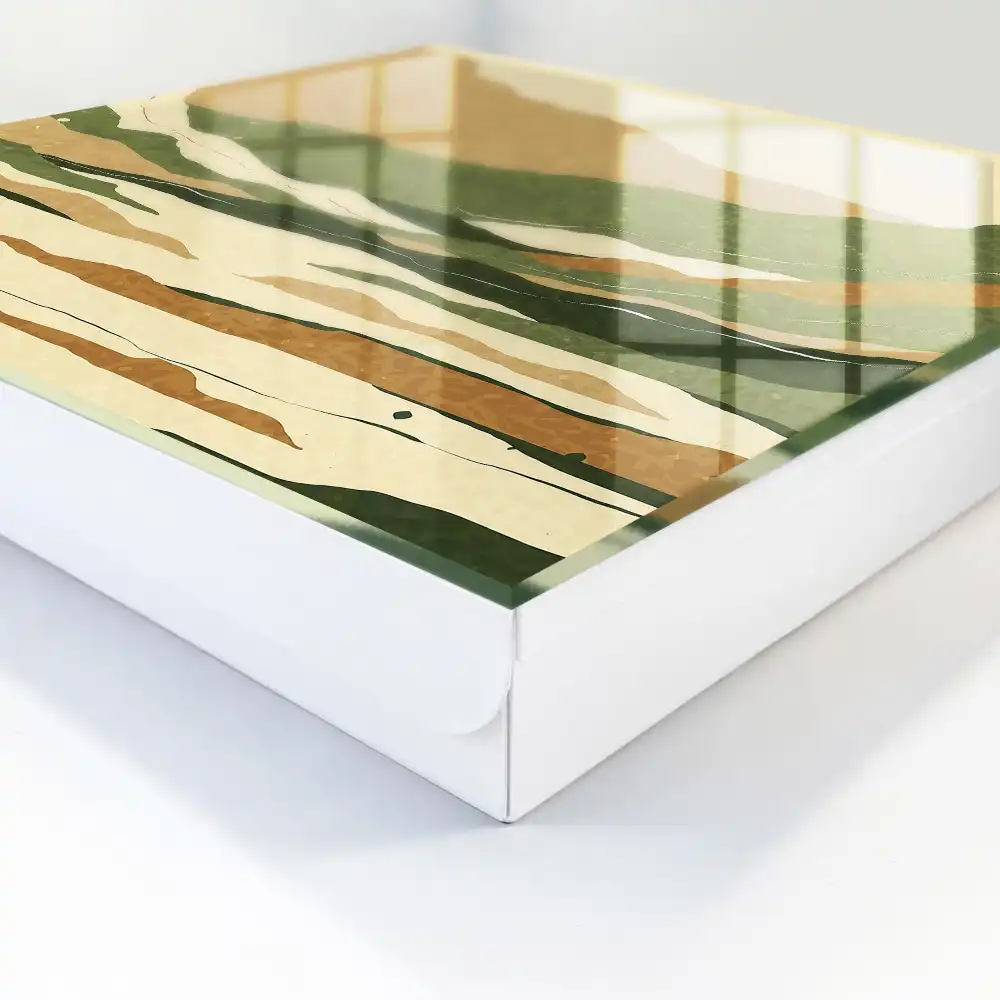 Casetă pentru chei cu model Geometric Nature în culori calme