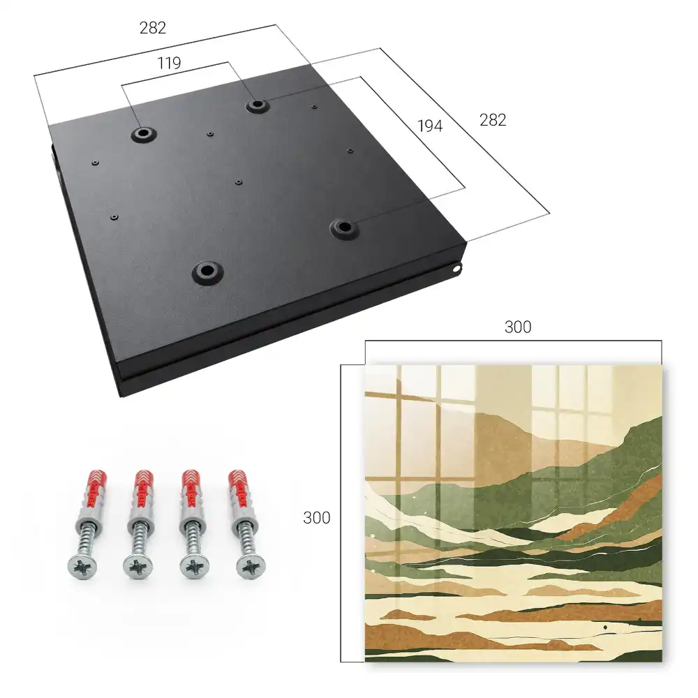 Casetă pentru chei cu model Geometric Nature în culori calme