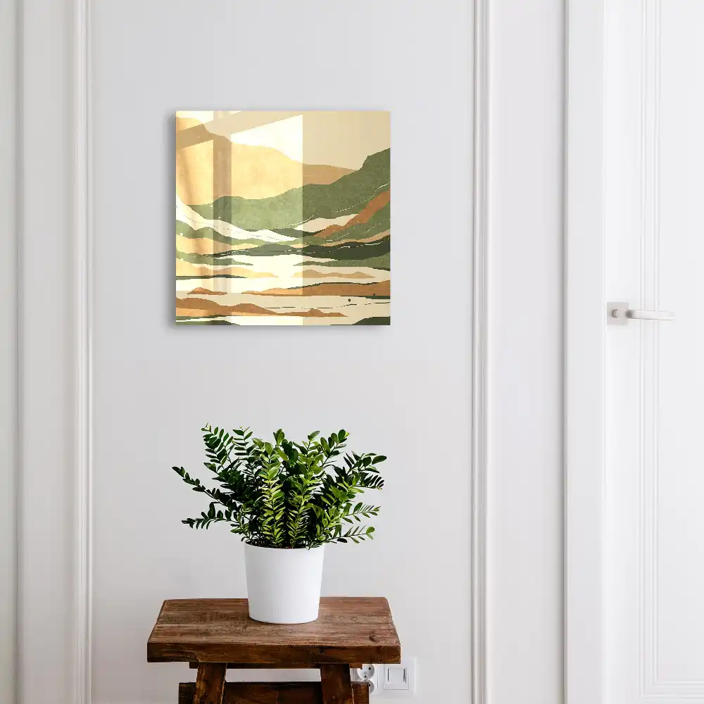 Casetă pentru chei cu model Geometric Nature în culori calme