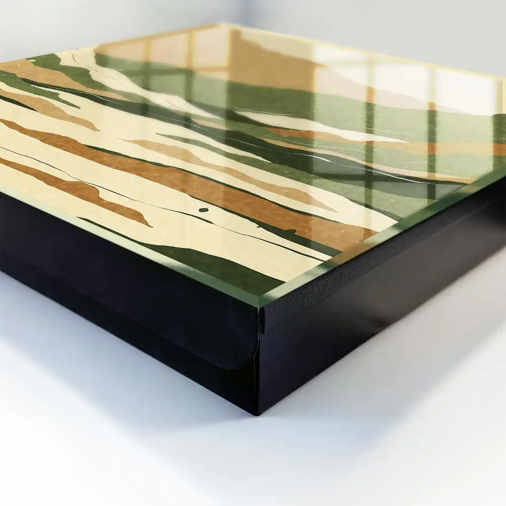 Casetă pentru chei cu model Geometric Nature în culori calme