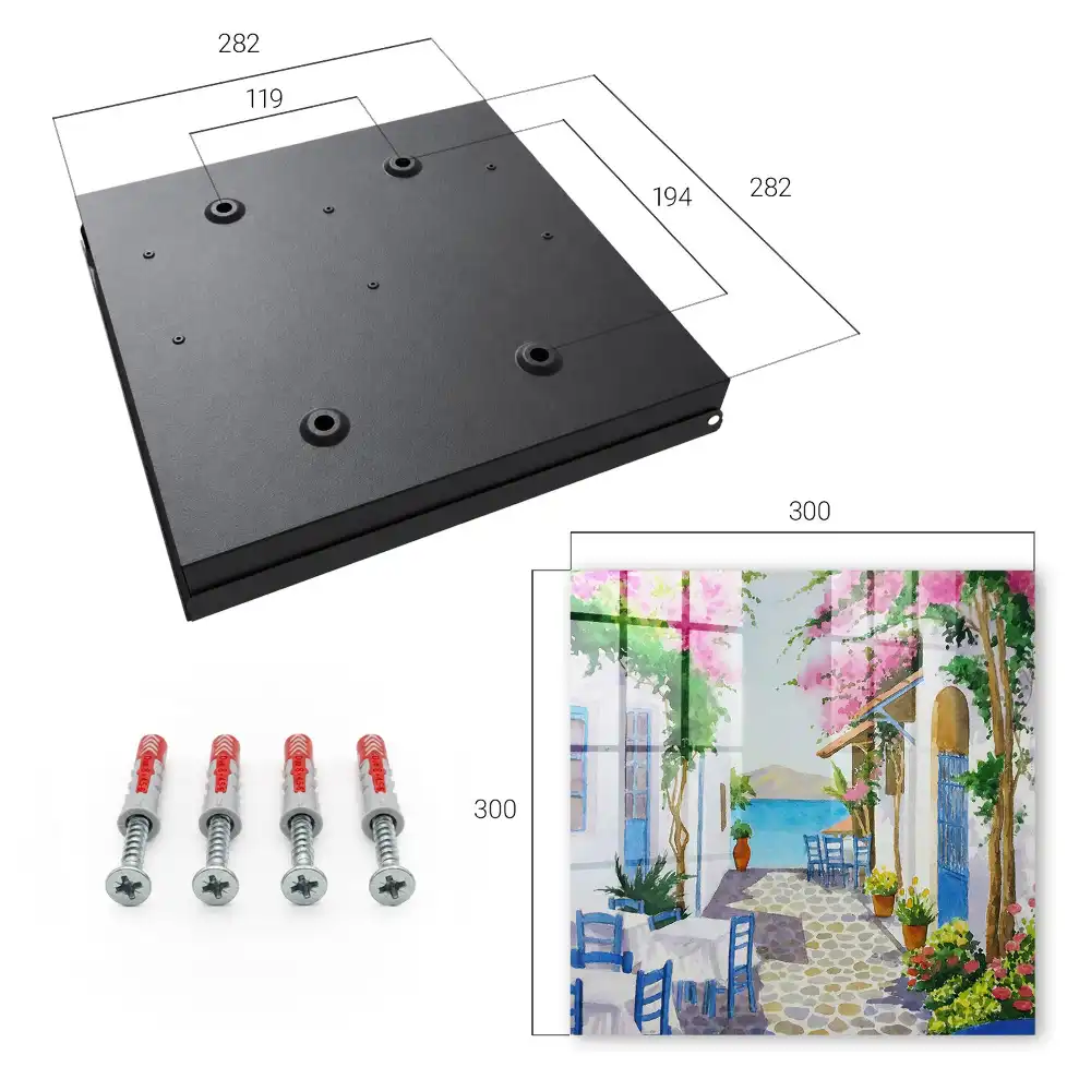 Dulapior pentru chei cu design mediteranean și motive florale