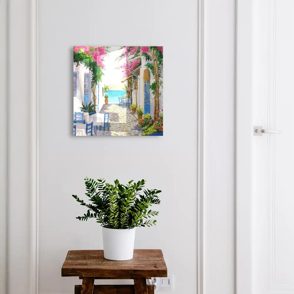 Dulapior pentru chei cu design mediteranean și motive florale