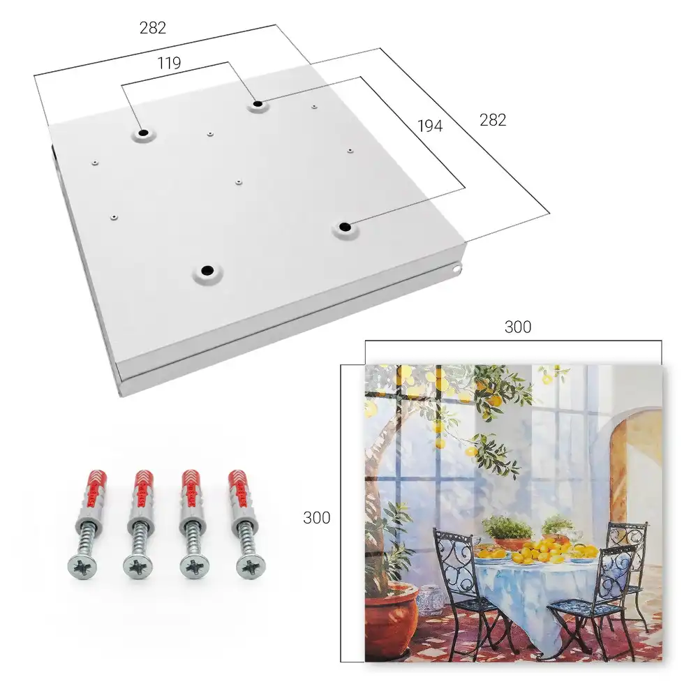 Casetă pentru chei cu model lămâi pentru grădină
