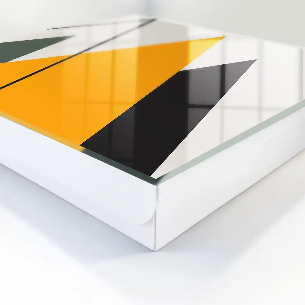 Cutie pentru chei de perete cu model geometric triunghiuri în diverse culori