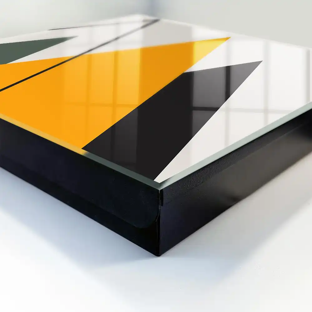 Cutie pentru chei de perete cu model geometric triunghiuri în diverse culori