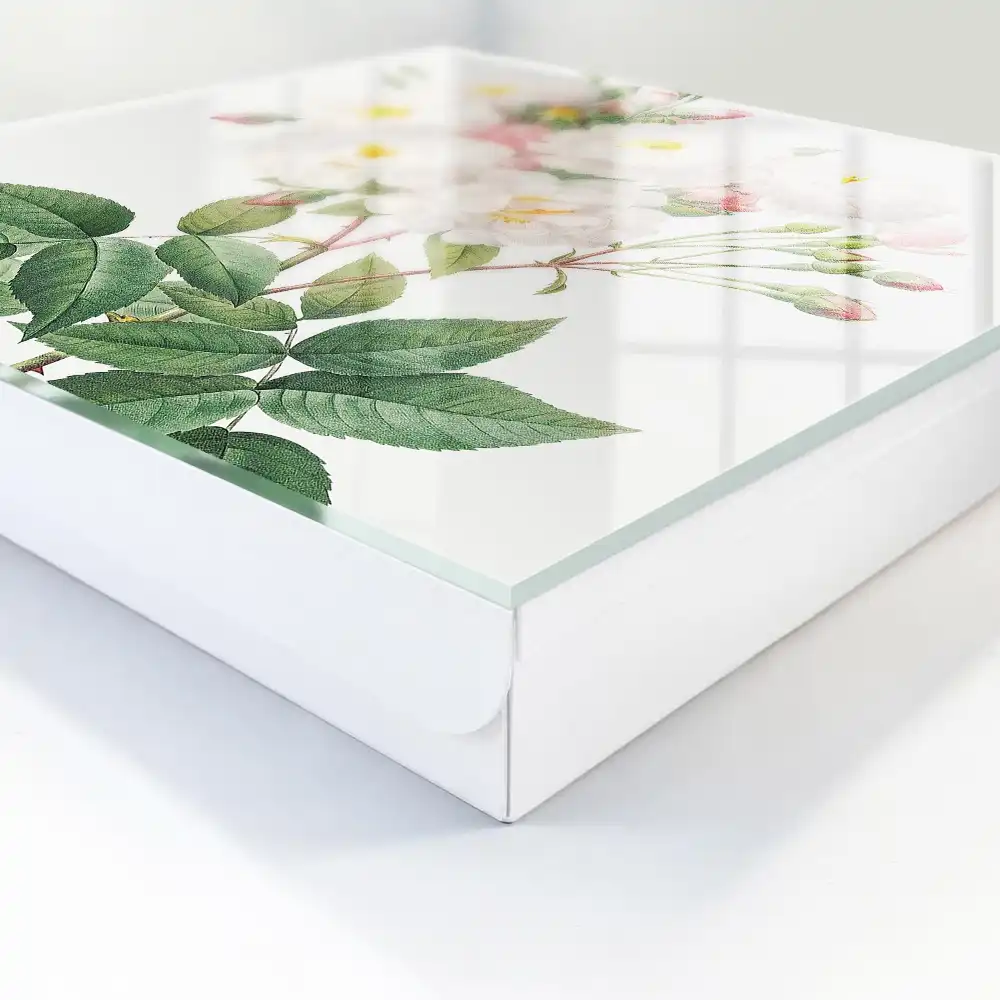Dulapior pentru chei cu model de flori delicate pe tulpini verzi