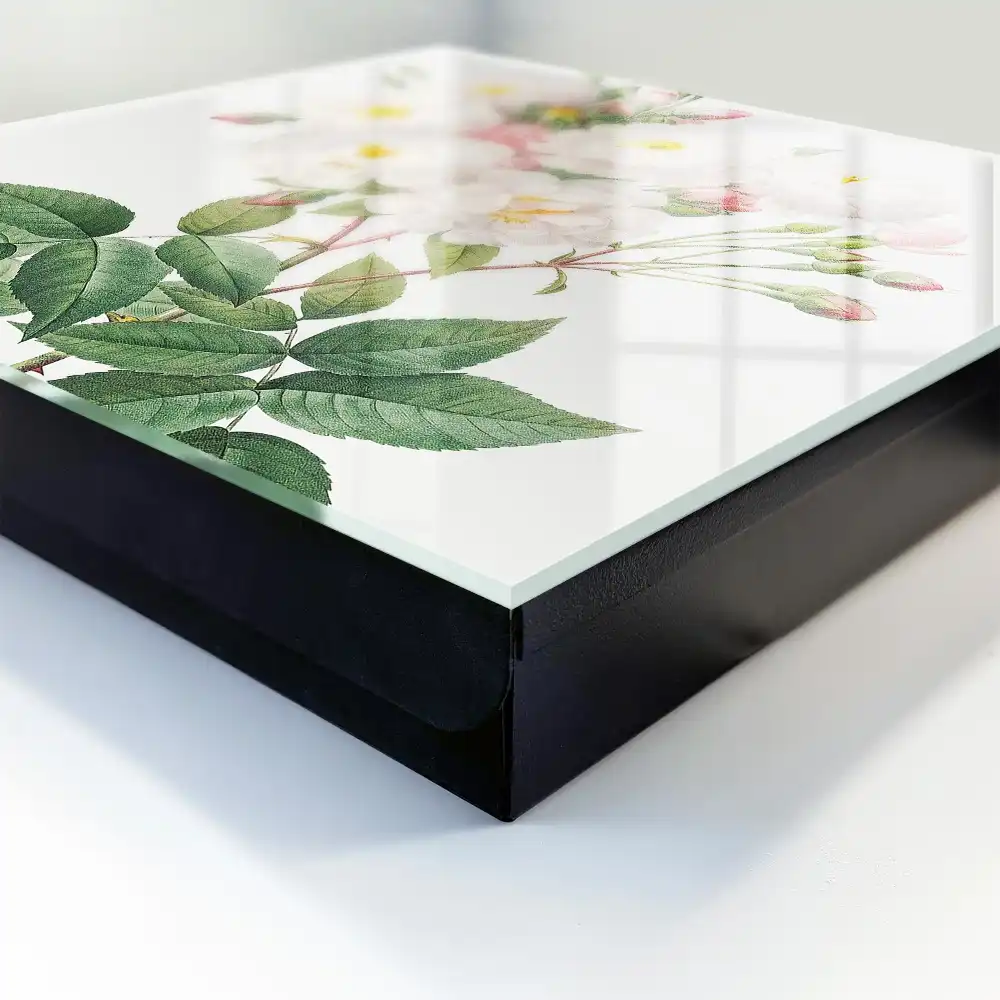 Dulapior pentru chei cu model de flori delicate pe tulpini verzi