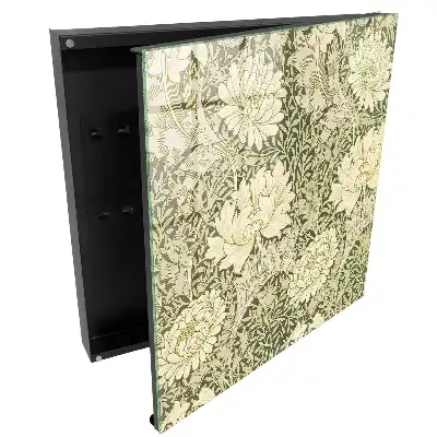 Casetă pentru chei cu design elegant de flori și frunze delicate