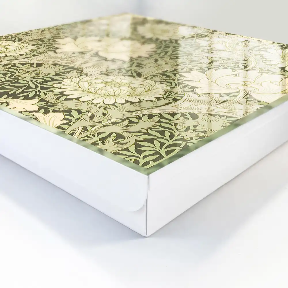 Casetă pentru chei cu design elegant de flori și frunze delicate