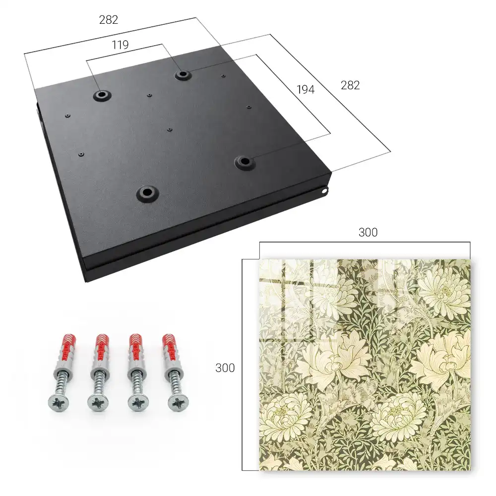 Casetă pentru chei cu design elegant de flori și frunze delicate