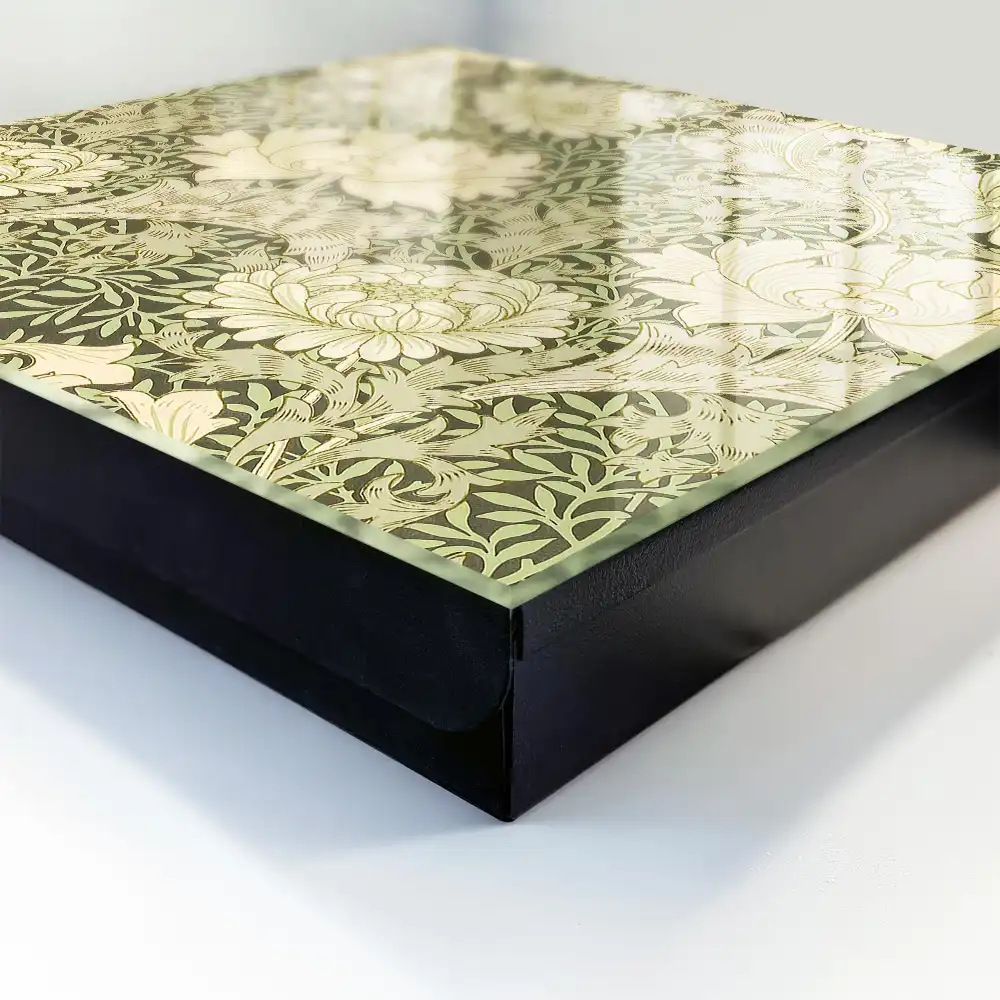 Casetă pentru chei cu design elegant de flori și frunze delicate