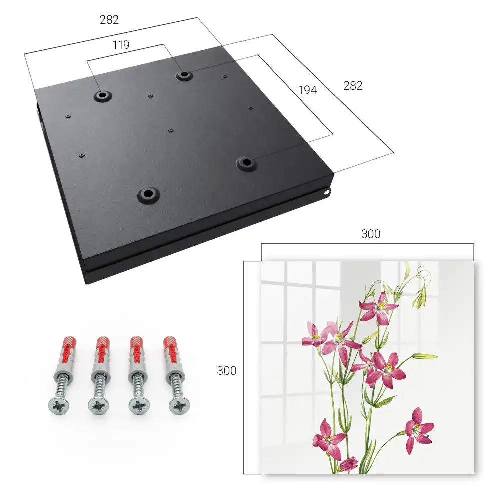 Dulapior pentru chei cu model decorativ cu flori roz pe fundal deschis