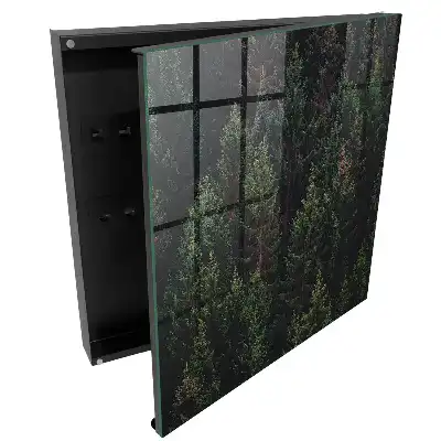 Casetă pentru chei cu design molid în nuanță verde luxuriant