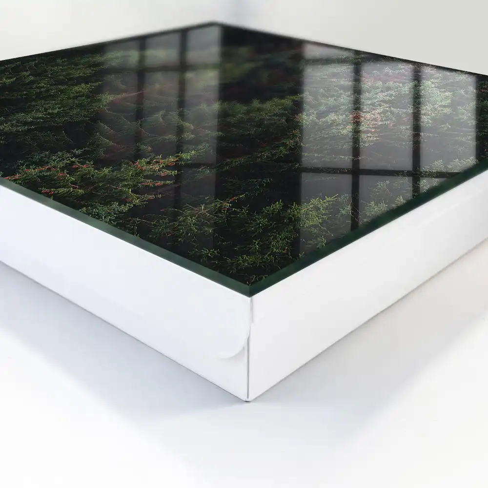 Casetă pentru chei cu design molid în nuanță verde luxuriant