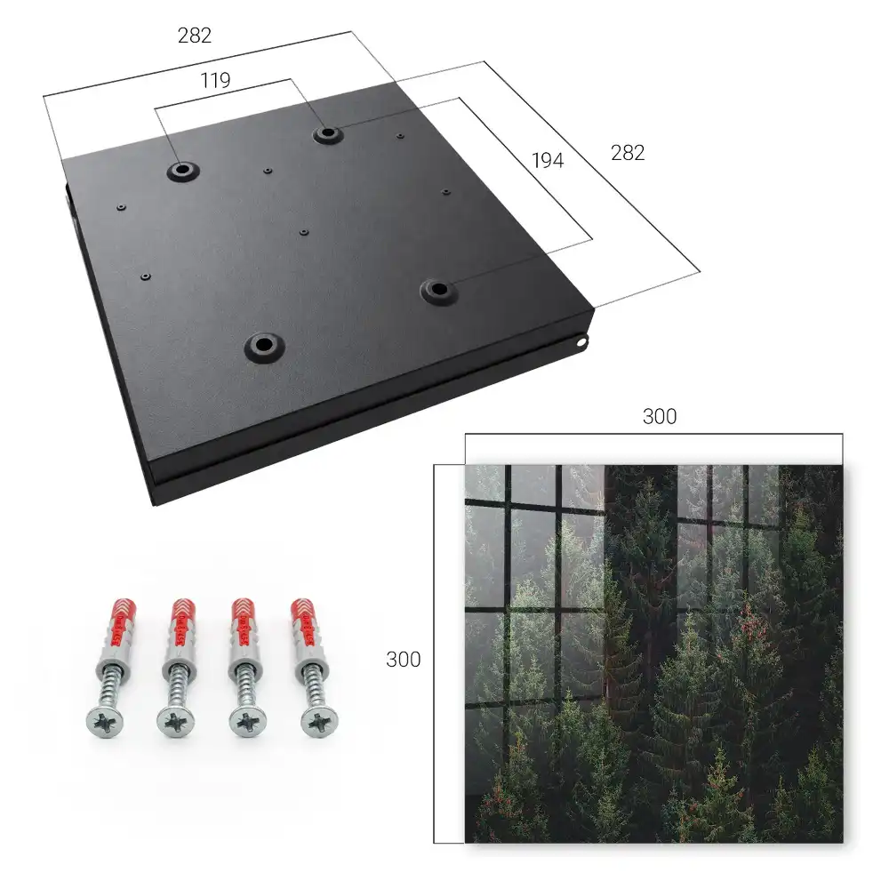 Casetă pentru chei cu design molid în nuanță verde luxuriant