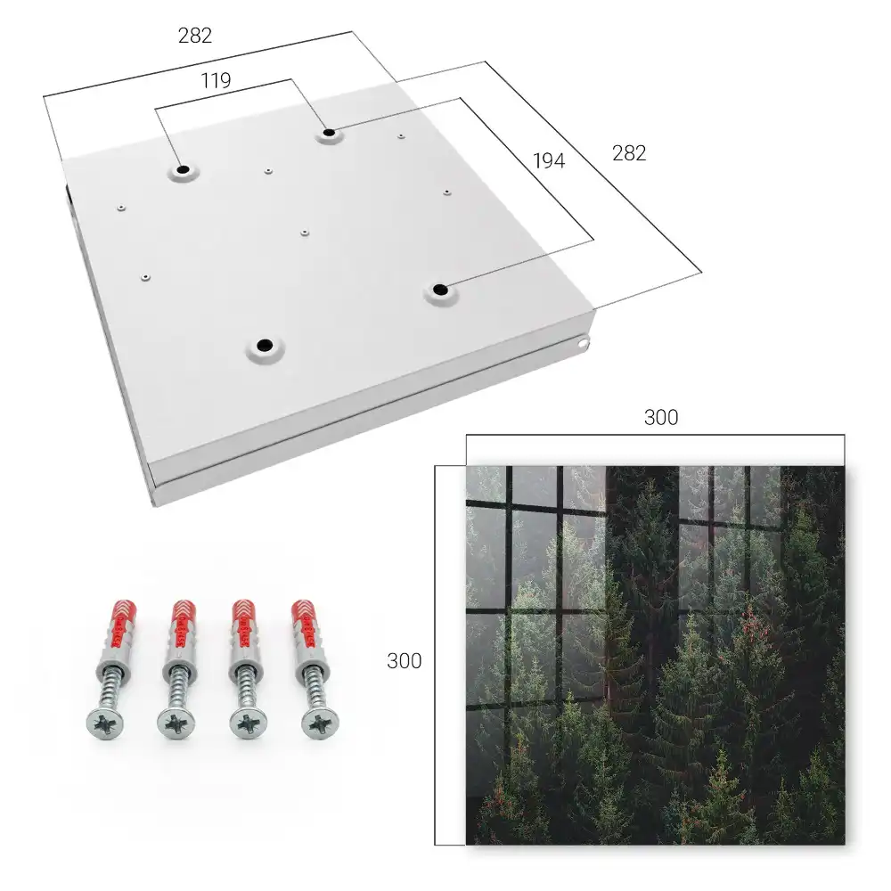 Casetă pentru chei cu design molid în nuanță verde luxuriant