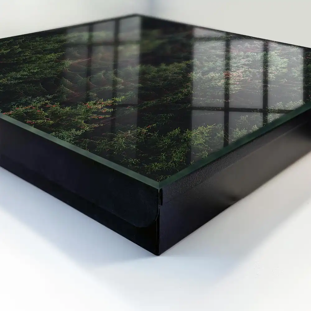 Casetă pentru chei cu design molid în nuanță verde luxuriant