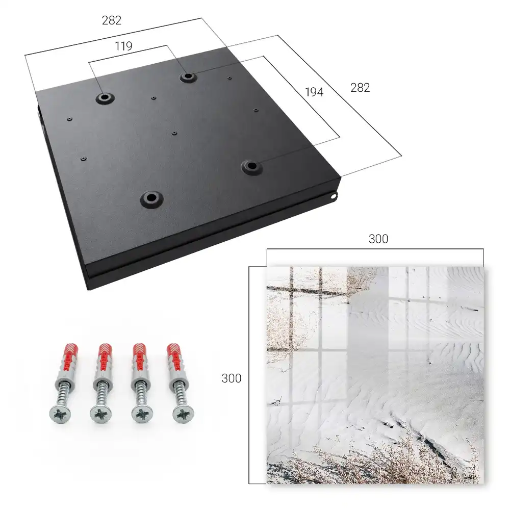 Dulapior pentru chei cu model decorativ de nisip și plante delicate
