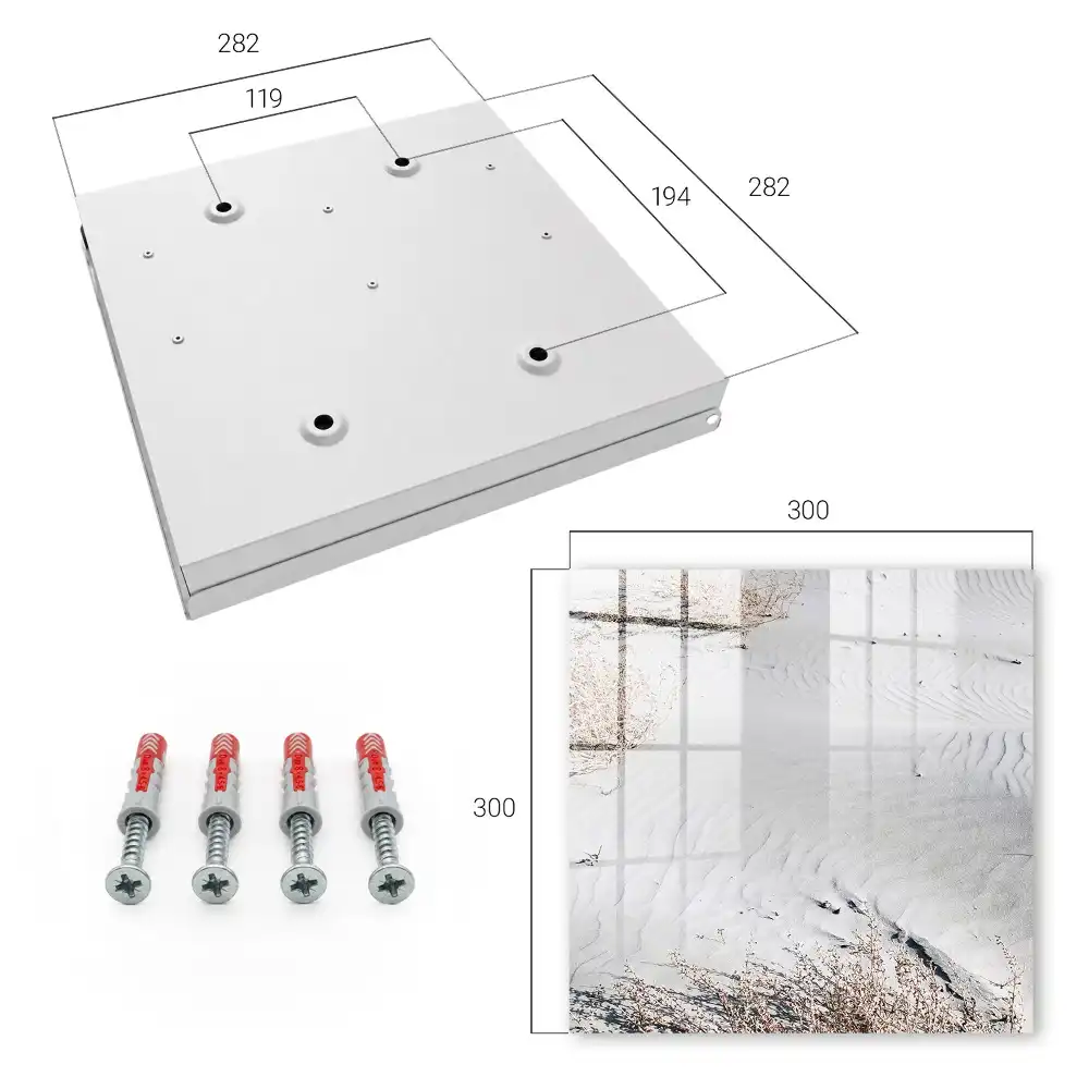 Dulapior pentru chei cu model decorativ de nisip și plante delicate
