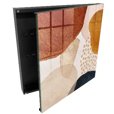 Casetă pentru chei cu design abstract în nuanțe calde