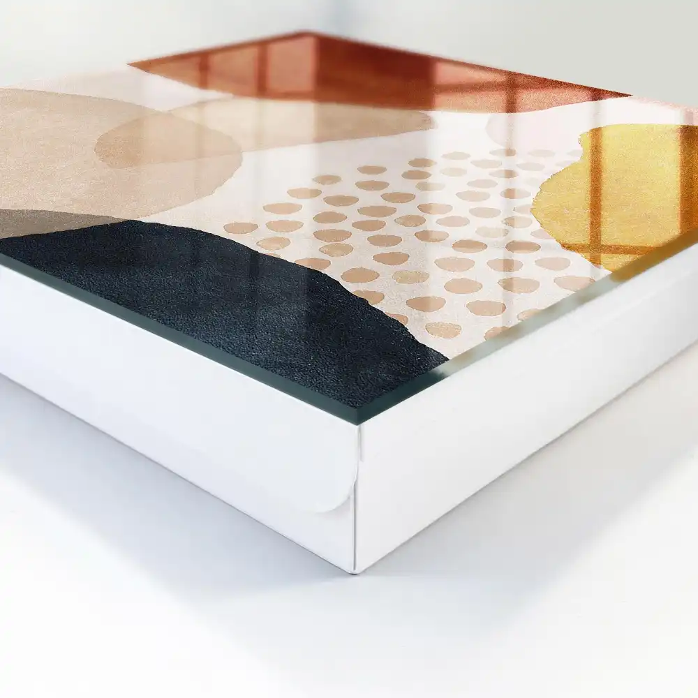 Casetă pentru chei cu design abstract în nuanțe calde
