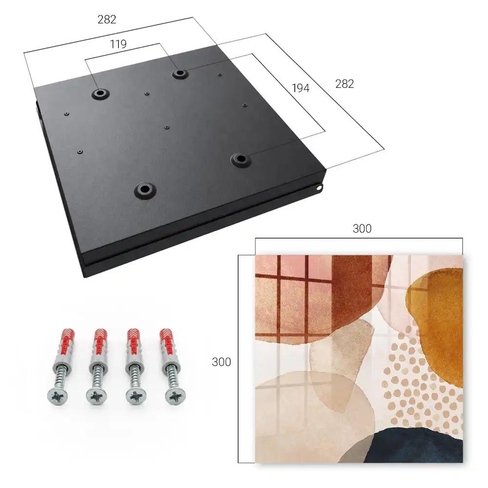 Casetă pentru chei cu design abstract în nuanțe calde