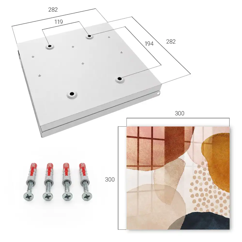 Casetă pentru chei cu design abstract în nuanțe calde
