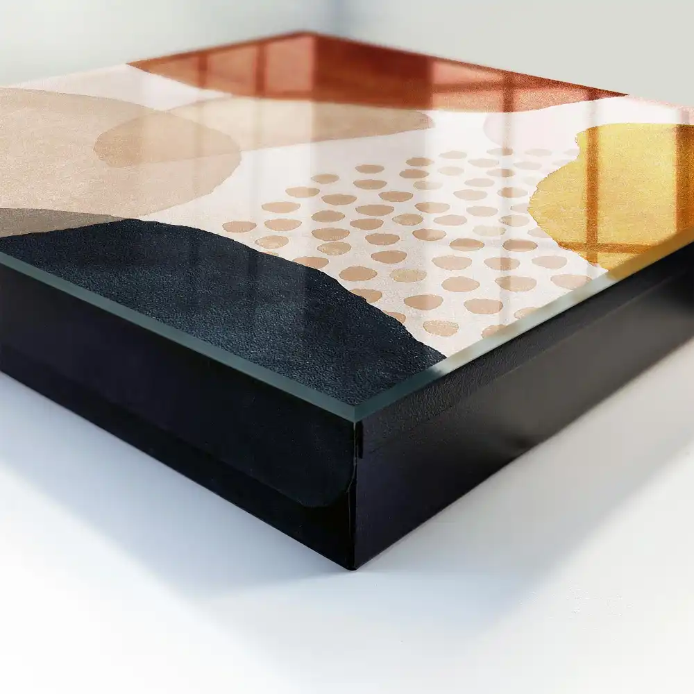 Casetă pentru chei cu design abstract în nuanțe calde