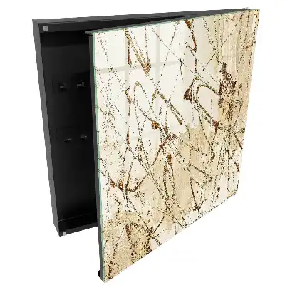 Cuiere de perete cu design abstract pe fundal deschis