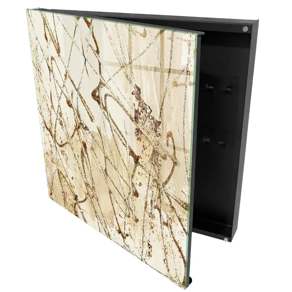 Cuiere de perete cu design abstract pe fundal deschis