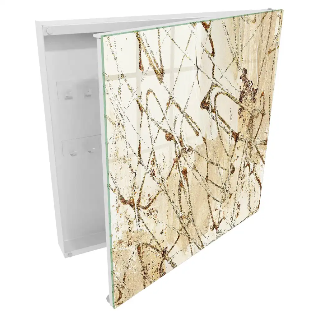 Cuiere de perete cu design abstract pe fundal deschis