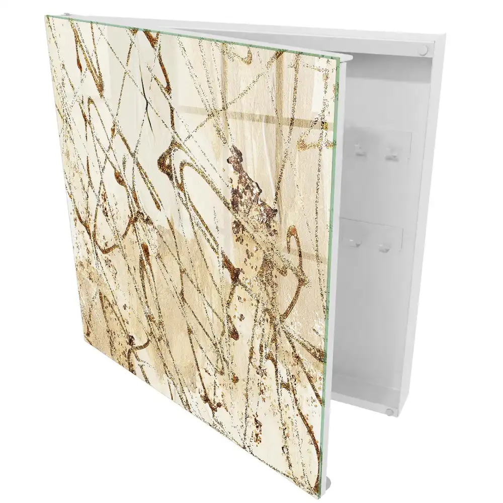 Cuiere de perete cu design abstract pe fundal deschis