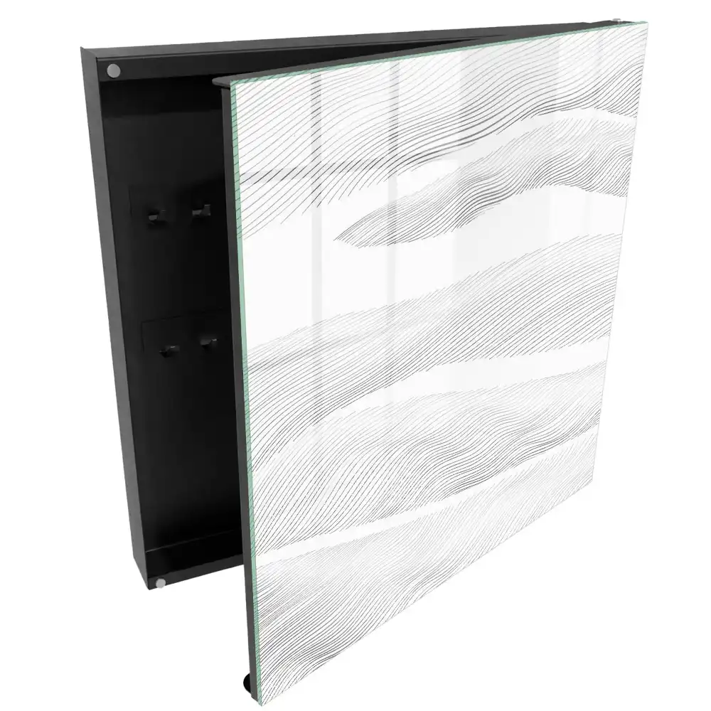 Dulapior pentru chei cu design cu linii dinamice ondulate