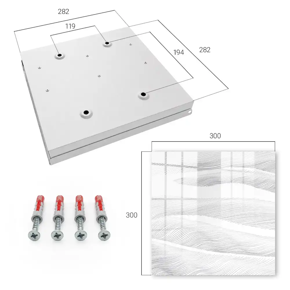 Dulapior pentru chei cu design cu linii dinamice ondulate