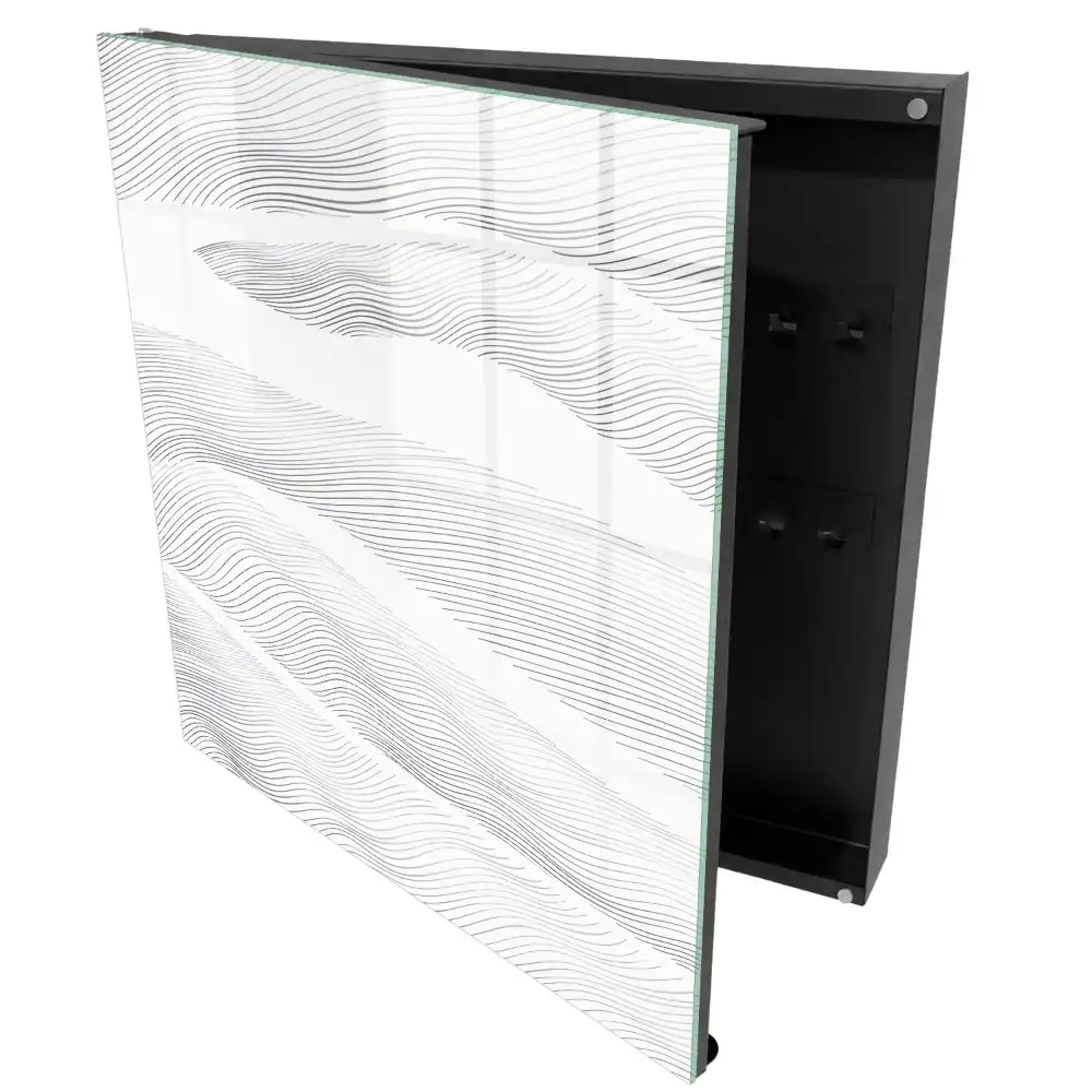 Dulapior pentru chei cu design cu linii dinamice ondulate
