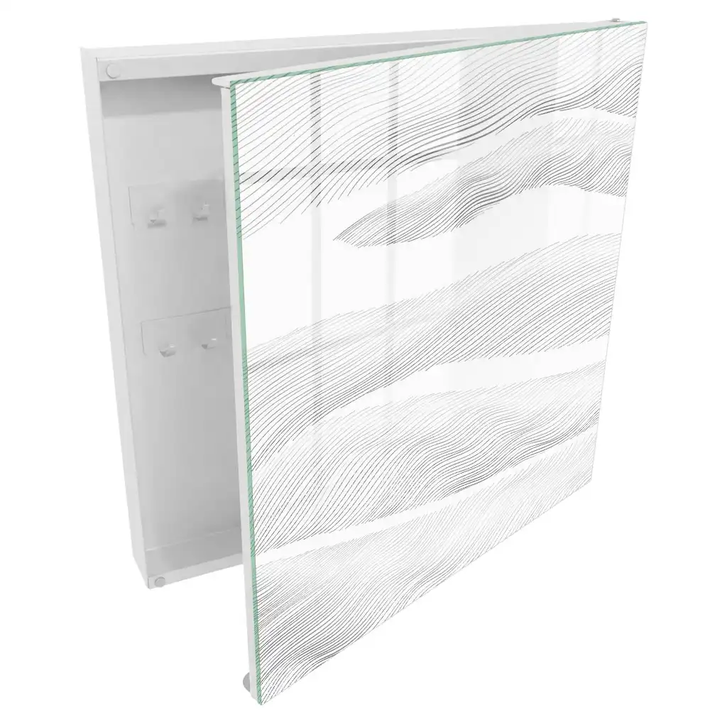 Dulapior pentru chei cu design cu linii dinamice ondulate