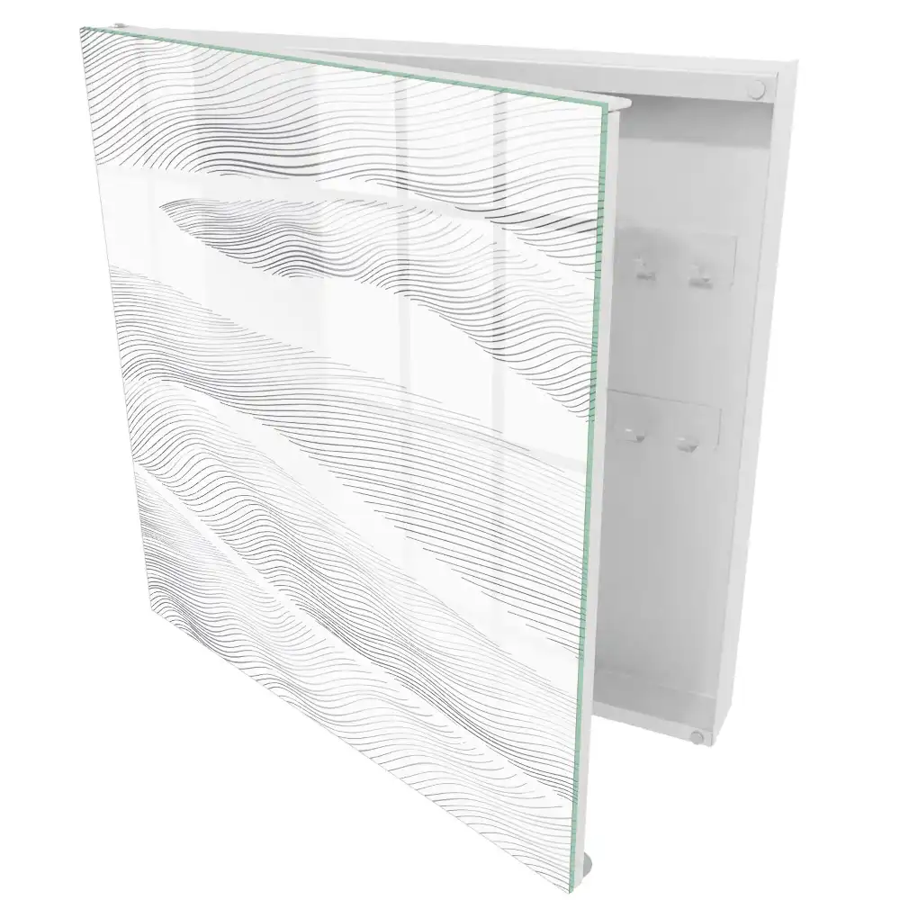 Dulapior pentru chei cu design cu linii dinamice ondulate