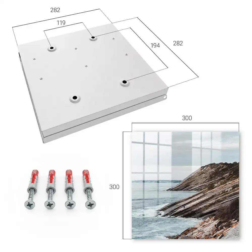 Dulapior pentru chei cu model coastă stâncoasă și mare calmă