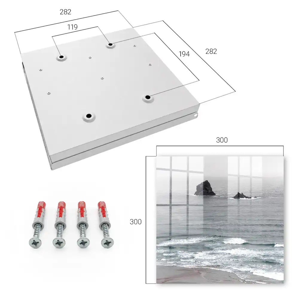 Suport de chei pentru perete cu model ocean calm cu valuri și stânci