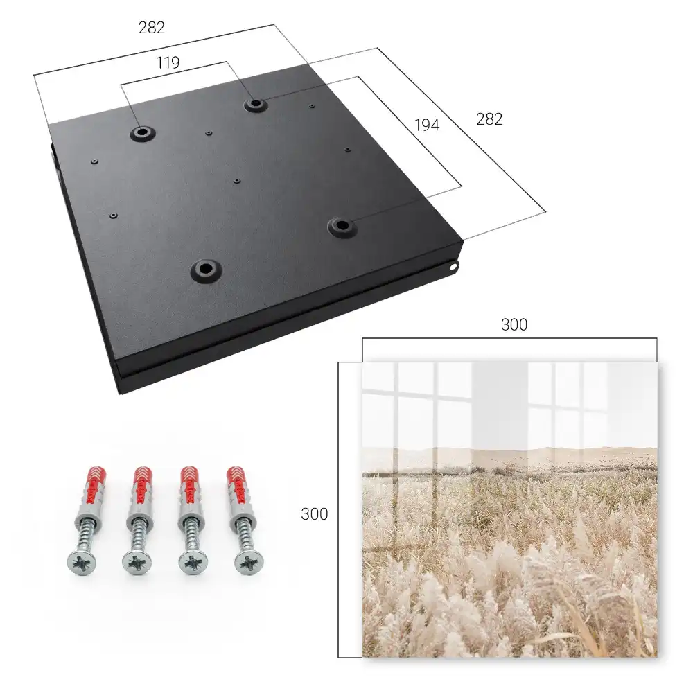 Dulapior pentru chei cu design minimalist cu iarbă pe fundalul dunelor de nisip
