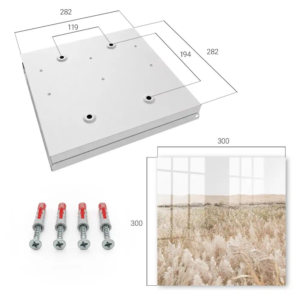 Dulapior pentru chei cu design minimalist cu iarbă pe fundalul dunelor de nisip