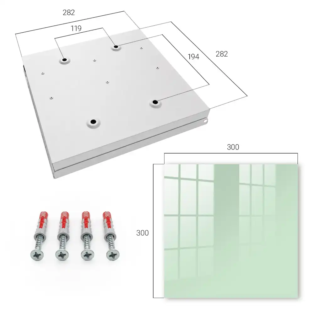 Dulapior pentru chei în nuanță verde pastel cu design minimalist