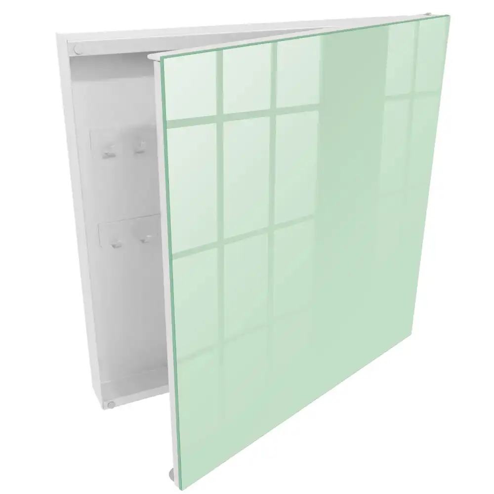 Dulapior pentru chei în nuanță verde pastel cu design minimalist