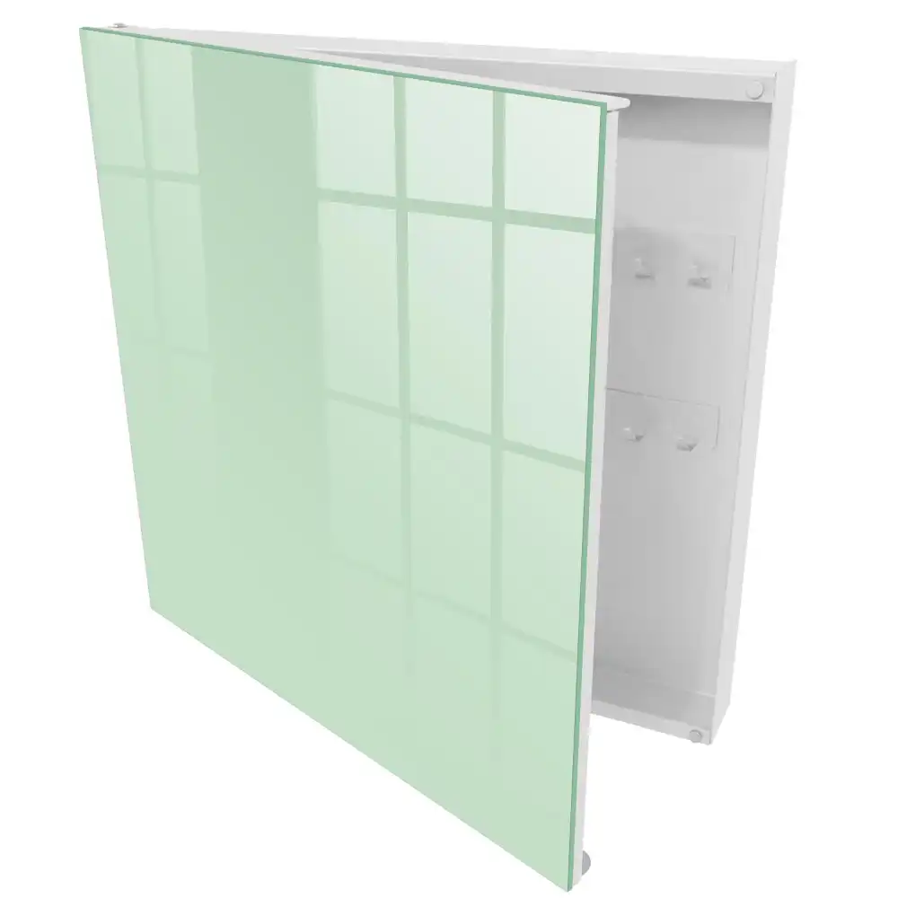 Dulapior pentru chei în nuanță verde pastel cu design minimalist