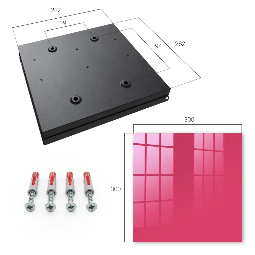 Suport de chei pentru perete roz energic cu design elegant