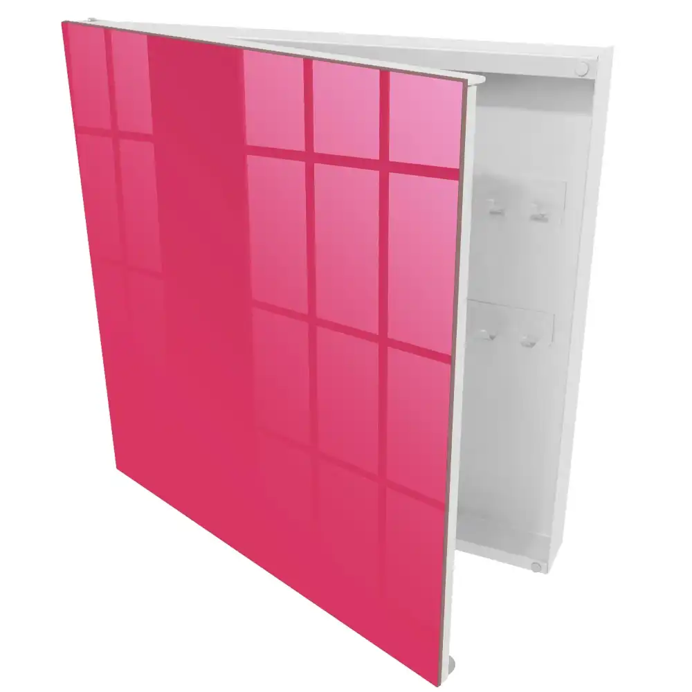 Suport de chei pentru perete roz energic cu design elegant