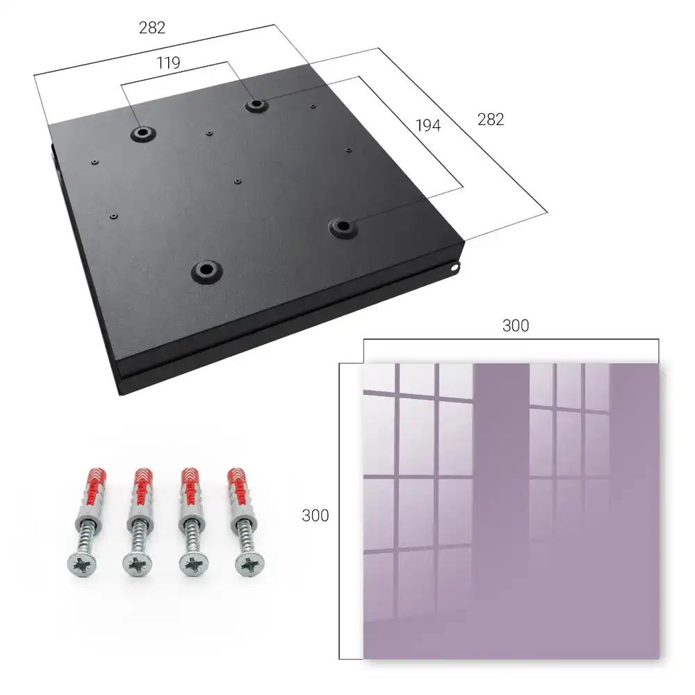 Dulapior pentru chei cu design minimalist in nuanta liliac violet